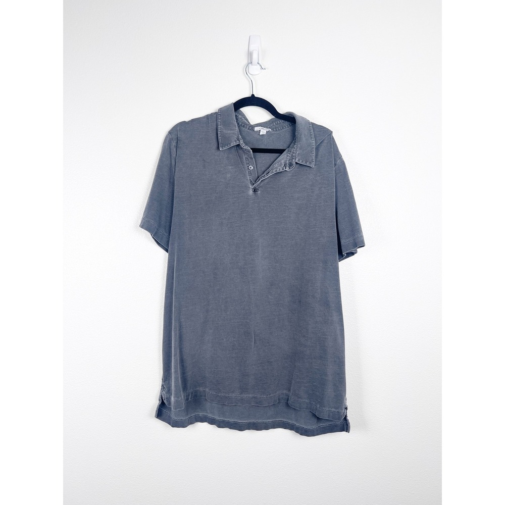 Standard James Perse Men's Short Sleeve‎ Polo Gray Sz 5 (XXL)